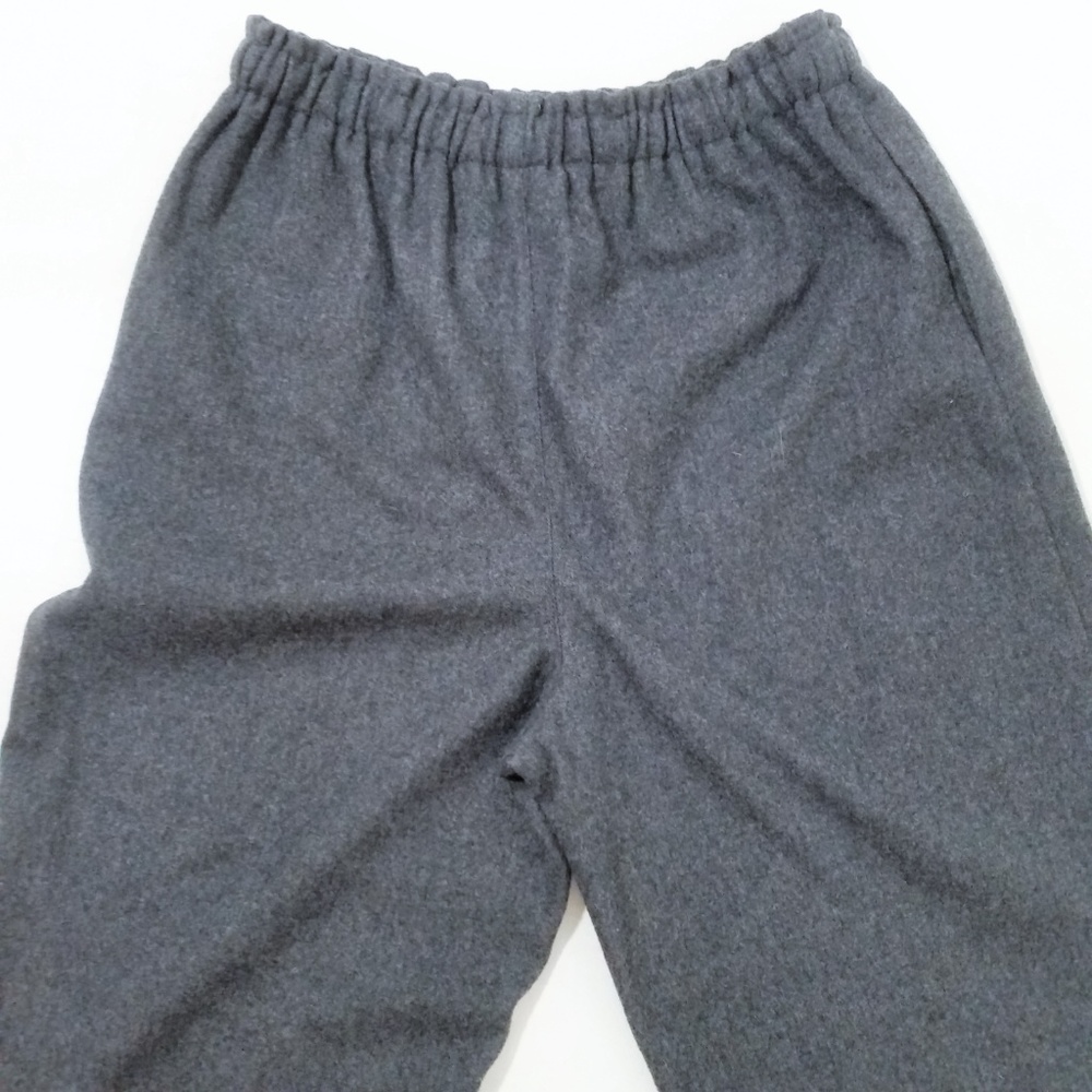 Men's 100% Wool Drop crotch Drawstring Pants Gray - Picture 4 of 6